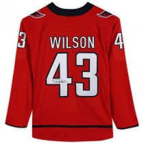 W.Capitals #43 Tom Wilson Fanatics Authentic Autographed Breakaway Jersey Red Stitched American Hockey Jerseys