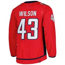 W.Capitals #43 Tom Wilson Home Primegreen Authentic Pro Player Jersey Red Stitched American Hockey Jerseys