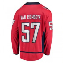 W.Capitals #57 Trevor van Riemsdyk Fanatics Branded Home Breakaway Jersey Red Stitched American Hockey Jerseys