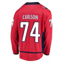 W.Capitals #74 John Carlson Fanatics Branded Home Breakaway Player Jersey Red Stitched American Hockey Jerseys