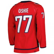 W.Capitals #77 TJ Oshie Home Primegreen Authentic Pro Player Jersey Red Stitched American Hockey Jerseys