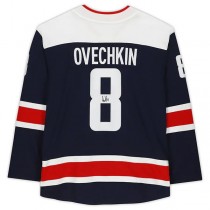 W.Capitals #8 Alex Ovechkin Fanatics Authentic Autographed Branded Alternate Breakaway Jersey Navy Stitched American Hockey Jerseys