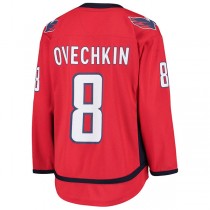 W.Capitals #8 Alex Ovechkin Home Replica Player Jersey Red Stitched American Hockey Jerseys