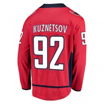 W.Capitals #92 Evgeny Kuznetsov Fanatics Branded Home Breakaway Player Jersey Red Stitched American Hockey Jerseys