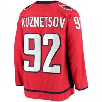 W.Capitals #92 Evgeny Kuznetsov Home Authentic Player Jersey Red Stitched American Hockey Jerseys