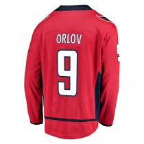 W.Capitals #9 Dmitry Orlov Fanatics Branded Home Breakaway Player Jersey Red Stitched American Hockey Jerseys