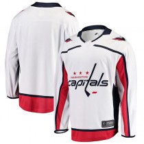 W.Capitals Fanatics Branded Breakaway Away Jersey White Stitched American Hockey Jerseys