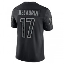 W.Commanders #17 Terry McLaurin Black RFLCTV Limited Jersey Stitched American Football Jerseys