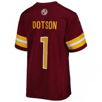 W.Commanders #1 Jahan Dotson Burgundy Game Jersey Stitched American Football Jerseys
