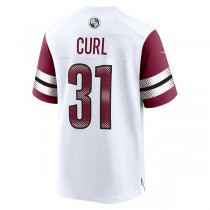 W.Commanders #31 Kamren Curl White Game Jersey Stitched American Football Jerseys