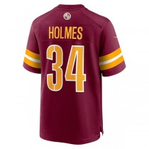 W.Commanders #34 Christian Holmes Burgundy Player Game Jersey Stitched American Football Jerseys