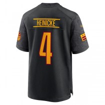 W.Commanders #4 Taylor Heinicke Black Alternate Game Player Jersey Stitched American Football Jerseys
