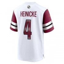 W.Commanders #4 Taylor Heinicke White Game Jersey Stitched American Football Jerseys
