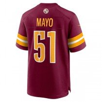 W.Commanders #51 David Mayo Burgundy Game Player Jersey Stitched American Football Jerseys