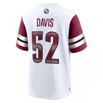W.Commanders #52 Jamin Davis White Game Jersey Stitched American Football Jerseys