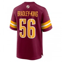 W.Commanders #56 Will Bradley-King Burgundy Game Player Jersey Stitched American Football Jerseys