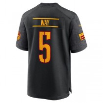 W.Commanders #5 Tress Way Black Alternate Game Player Jersey Stitched American Football Jerseys