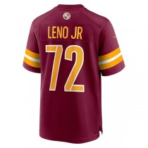 W.Commanders #72 Charles Leno Jr. Burgundy Home Game Player Jersey Stitched American Football Jerseys
