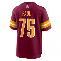 W.Commanders #75 Chris Paul Burgundy Player Game Jersey Stitched American Football Jerseys