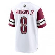 W.Commanders #8 Brian Robinson Jr. White Away Game Player Jersey Stitched American Football Jerseys