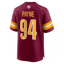 W.Commanders #94 Da'Ron Payne Burgundy Player Game Jersey Stitched American Football Jerseys