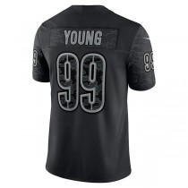W.Commanders #99 Chase Young Black RFLCTV Limited Jersey Stitched American Football Jerseys