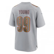 W.Commanders #99 Chase Young Gray Atmosphere Fashion Game Jersey Stitched American Football Jerseys