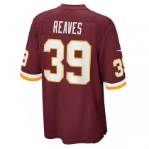 W.Football Team #39 Jeremy Reaves Burgundy Game Player Jersey Stitched American Football Jerseys