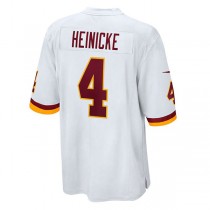 W.Football Team #4 Taylor Heinicke White Game Jersey Stitched American Football Jerseys