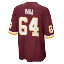 W.Football Team #64 David Bada Burgundy Game Player Jersey Stitched American Football Jerseys
