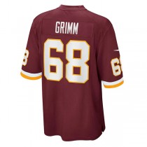 W.Football Team #68 Russ Grimm Burgundy Retired Player Jersey Stitched American Football Jerseys