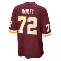 W.Football Team #72 Dexter Manley Burgundy Retired Player Jersey Stitched American Football Jerseys