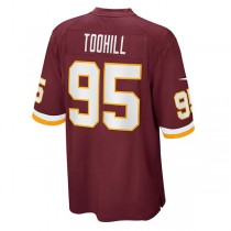 W.Football Team #95 Casey Toohill Burgundy Game Jersey Stitched American Football Jerseys