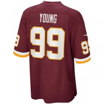 W.Football Team #99 Chase Young Burgundy Player Game Jersey Stitched American Football Jerseys