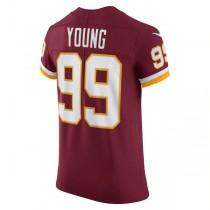W.Football Team #99 Chase Young Burgundy Vapor Elite Player Jersey Stitched American Football Jerseys