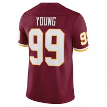W.Football Team #99 Chase Young Burgundy Vapor Limited Jersey Stitched American Football Jerseys