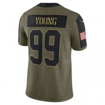 W.Football Team #99 Chase Young Olive 2021 Salute To Service Limited Player Jersey Stitched American Football Jerseys