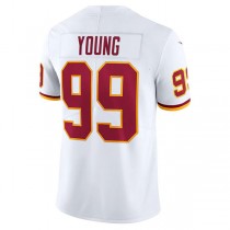 W.Football Team #99 Chase Young White Vapor Limited Jersey Stitched American Football Jerseys