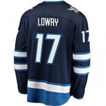 W.Jets #17 Adam Lowry Fanatics Branded Breakaway Replica Jersey Navy Stitched American Hockey Jerseys