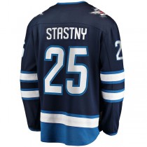 W.Jets #25 Paul Stastny Fanatics Branded Breakaway Player Jersey Navy Stitched American Hockey Jerseys