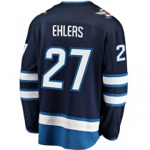 W.Jets #27 Nikolaj Ehlers Fanatics Branded Breakaway Replica Jersey Navy Stitched American Hockey Jerseys