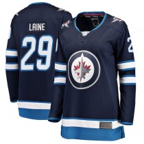 W.Jets #29 Patrik Laine Fanatics Branded Women's Home Breakaway Player Jersey Navy Stitched American Hockey Jerseys