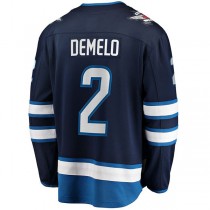 W.Jets #2 Dylan DeMelo Fanatics Branded Breakaway Player Jersey Navy Stitched American Hockey Jerseys