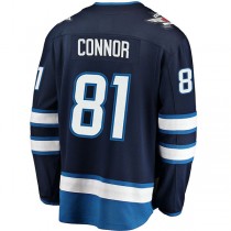 W.Jets #81 Kyle Connor Fanatics Branded Breakaway Replica Jersey Navy Stitched American Hockey Jerseys
