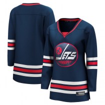 W.Jets Fanatics Branded 2021-22 Alternate Premier Breakaway Player Jersey Navy Stitched American Hockey Jerseys