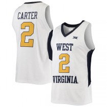 W.Virginia Mountaineers #2 Jevon Carter Original Retro Brand Commemorative Classic Basketball Jersey White Stitched American College Jerseys