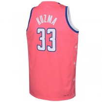 W.Wizards #33 Kyle Kuzma Swingman Jersey City Edition Pink Stitched American Basketball Jersey