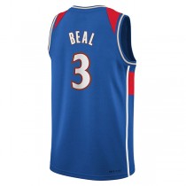 W.Wizards #3 Bradley Beal Swingman Jersey City Edition Royal Stitched American Basketball Jersey