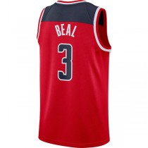 W.Wizards #3 Bradley Beal Swingman Jersey Icon Edition Red Stitched American Basketball Jersey