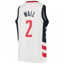 W.Wizards #John Wall Washington Wizards Nike Swingman Badge Jersey City Edition White Stitched American Basketball Jersey